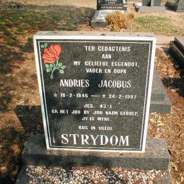 STRYDOM Andries Jacobus 1946-1997
