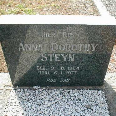 STEYN Anna Dorothy 1924-1977