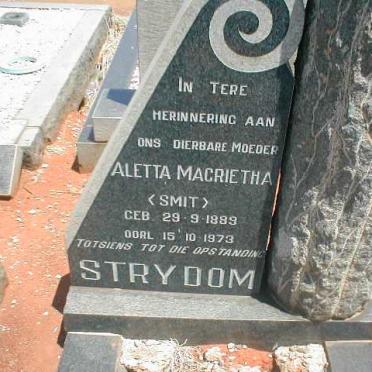 STRYDOM Aletta Magrietha nee SMIT 1889-1973