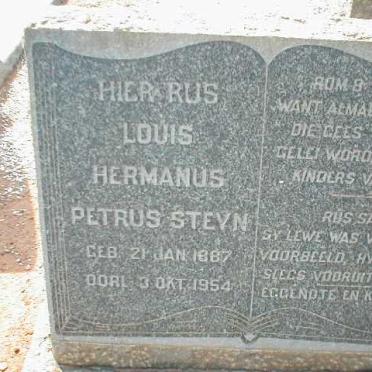 STEYN Louis Hermanus Petrus 1887-1954