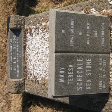 STONE Cecil K.C. -1961 :: SCHECKLE Mary Teresa nee STONE 1920-1998