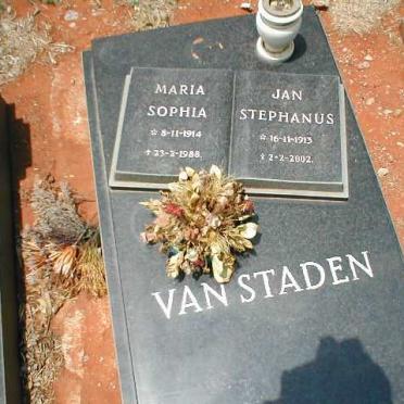 STADEN Jan Stephanus, van 1913-2002 &amp; Maria Sophia 1914-1988