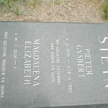 STEYN Pieter Gysbert 1934-1992 &amp; Magdalena Elizabeth 1934-