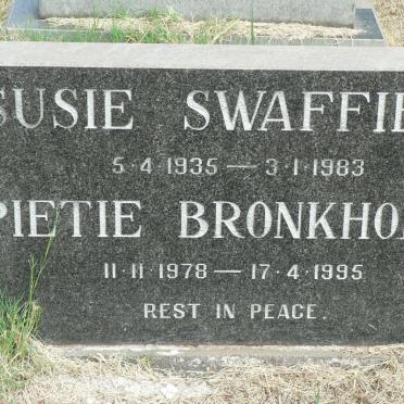 SWAFFIELD Susie 1935-1983 :: BRONKHORST Pietie 1978-1995