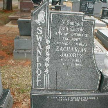 SWANEPOEL Zacharias Jacobus 1931-1986