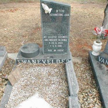 SWANEVELDER Sophia 1933-1991