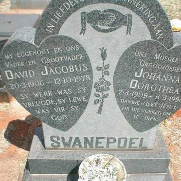 SWANEPOEL David Jacobus 1906-1978 &amp; Johanna Dorothea 1909-1996