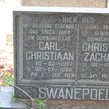 SWANEPOEL Carl Christiaan 1907-1986 &amp; Christina Zacharia 1915-