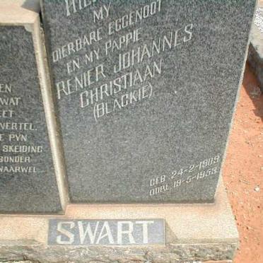 SWART Renier Johannes Christiaan 1909-1953