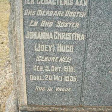HUGO Johanna Christina nee NEL 1910-1936