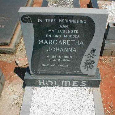 HOLMES Margaretha Johanna 1934-1974