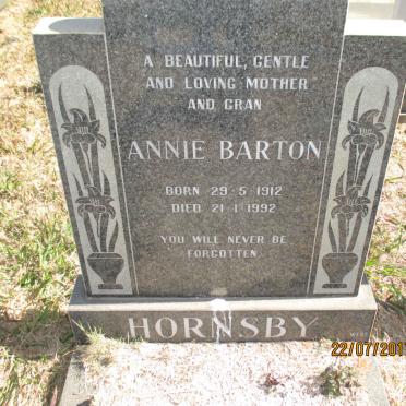 HORNSBY Annie Barton 1912-1992