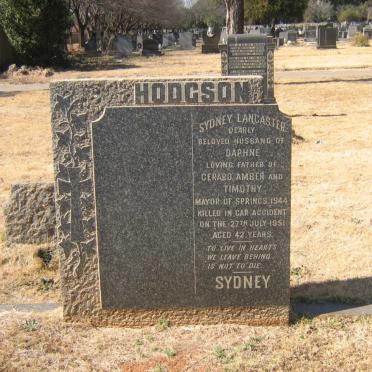 HODGSON Sydney Lancaster -1951