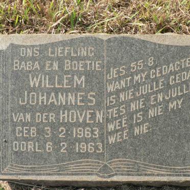 HOVEN Willem Johannes, van der 1963-1963