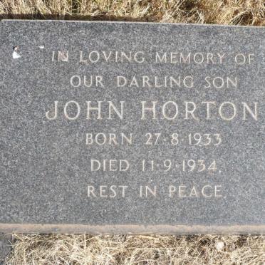 HORTON John 1933-1934