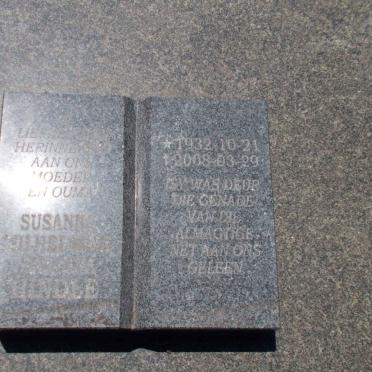 HINDLE Raymond 1930-1959 &amp; Susanna Wilhelmina Johanna 1932-2008