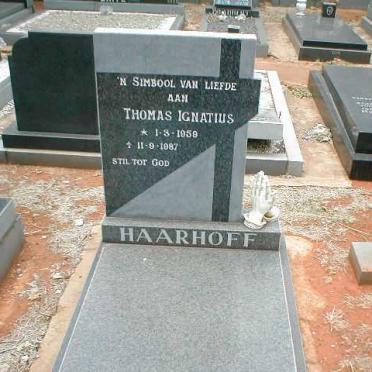 HAARHOFF Thomas Ignatius 1959-1987