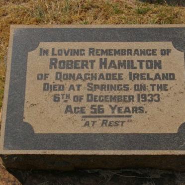 HAMILTON Robert -1933