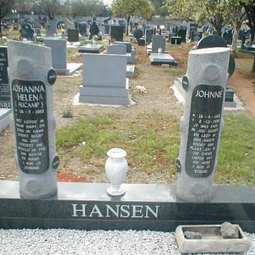 HANSEN Johnnie 19??-19?? &amp; Johanna Helena AUCAMP 1952-