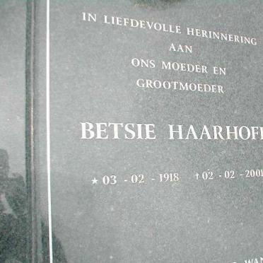HAARHOFF Betsie 1918-2001