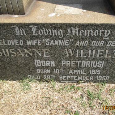 HARTY Susanne Wilhelmina nee PRETORIUS 1915-1950