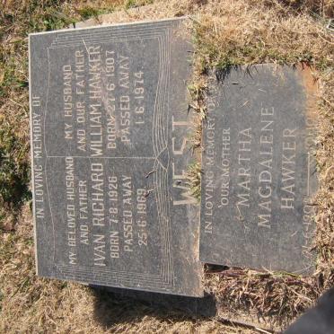 HAWKER William 1907-1974 &amp; Martha Magdalene 1908-1977 :: WEST Ivan William 1926-1969
