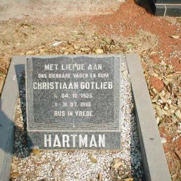 HARTMAN Christiaan Gotlieb 1925-1996