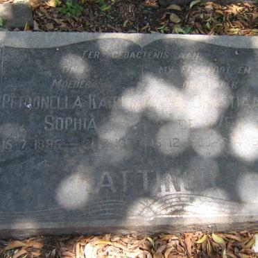 HATTINGH Karel Christiaan de Wet 1900-1961 &amp; Petronella Kathrina Sophia 1896-1979