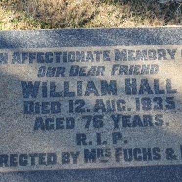 HALL William -1935
