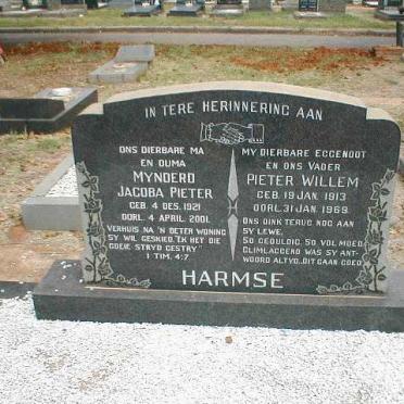 HARMSE Pieter Willem 1913-1969 &amp; Mynderd Jacoba Pieter 1921-2001