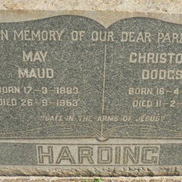 HARDING Christopher Dodgson 1883-1954 &amp; May Maud 1883-1953