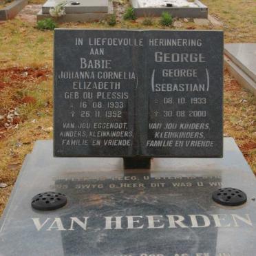 HEERDEN George Sebastian, van 1933-2000 &amp; Johanna Cornelia Elizabeth DU PLESSIS 1933-1992