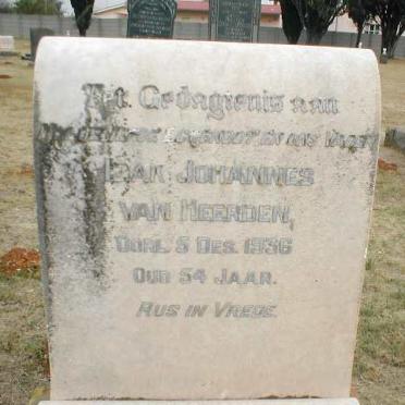 HEERDEN Izak Johannes, van -1936