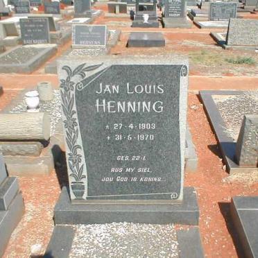 HENNING Jan Louis 1903-1970