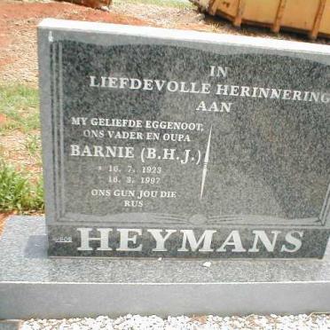 HEYMANS B.H.J. 1923-1997