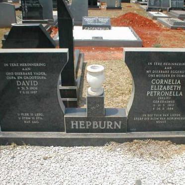 HEPBURN David 1906-1987 &amp; Cornelia Elizabeth Petronella ERASMUS 1910-1984