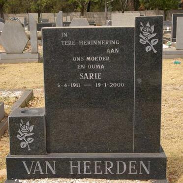 HEERDEN Sarie, van 1911-2000