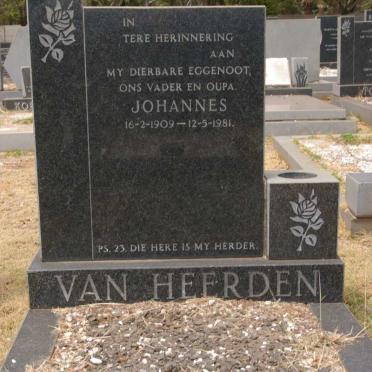 HEERDEN Johannes, van 1909-1981 &amp; Sarie 1911-2000