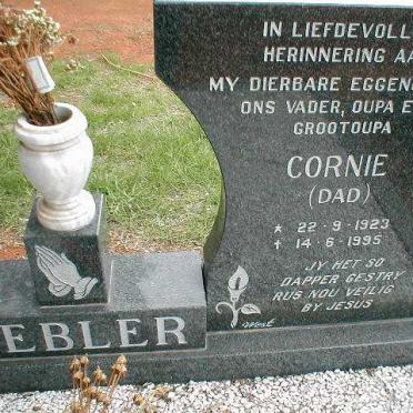 HEBLER Cornie 1923-1995 &amp; M. 1927-1999
