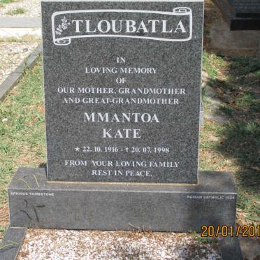 TLOUBATLA Mmantoa Kate 1916-1998
