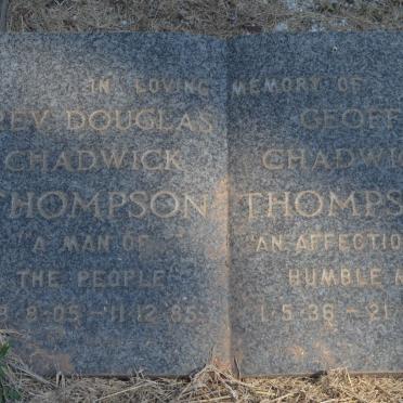 THOMPSON Douglas Chadwick 1905-1985 :: THOMPSON Geoff Chadwick 1936-1983
