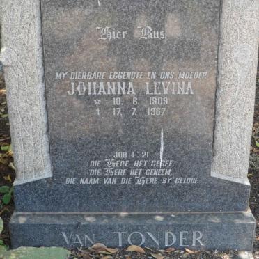 TONDER Johanna Levina, van 1909-1967