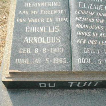 TOIT Cornelis Arnoldus, du 1903-1965 &amp; Anna Elizabeth 1914-1994