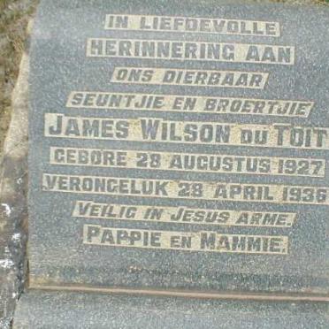 TOIT James Wilson, du 1927-1936