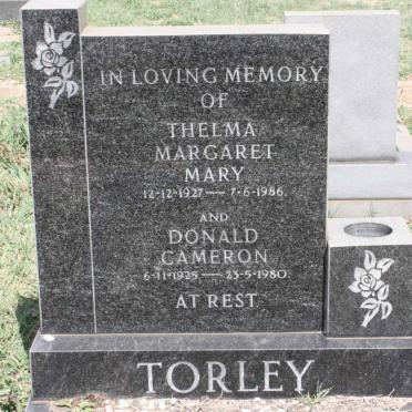 TORLEY Donald Cameron 1925-1980 &amp; Thelma Margaret Mary 1927-1986