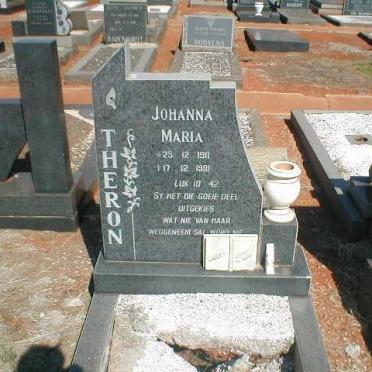 THERON Johanna Maria 1911-1991