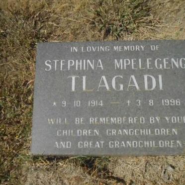 TLAGADI Stephina Mpelegeng 1914-1996
