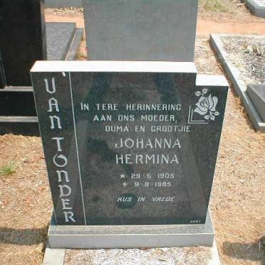 TONDER Johanna Hermina, van 1905-1985