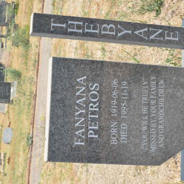 THEBYANE Fanyana Petros 1919-1995