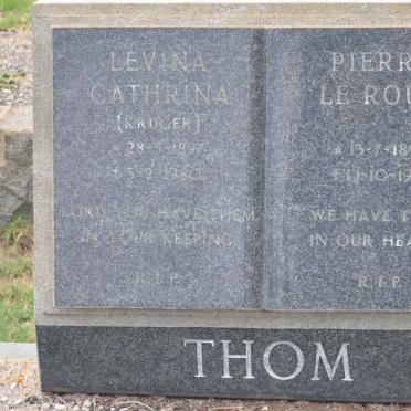 THOM Pierre le Roux 1896-1951 &amp; Levina Cathrina KRUGER 1897-1980